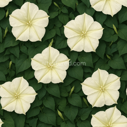 AI-Generated Seamless PBR Texture — seamless moonflower