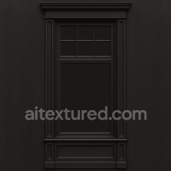 Generated seamless i need a narrow wooden storefront window without shadows in black. ratio is 9 wide and 18 high. texture 1024x1024 PBR