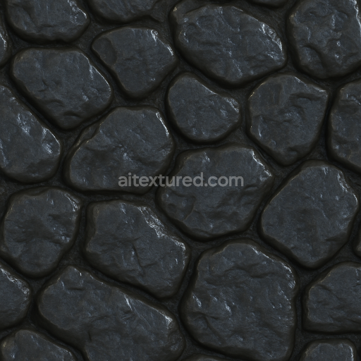 Preview — AI-Generated Seamless PBR Texture — dark wet stone texture stylized
