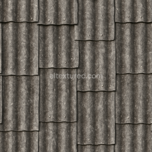 Preview — AI-Generated Seamless PBR Texture — Metal roof. In small pieces. Gray. Dusty and old.