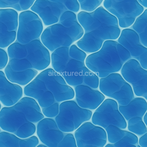 Preview — AI-Generated Seamless PBR Texture — Procedural seamless stylized PBR water texture with normal map.