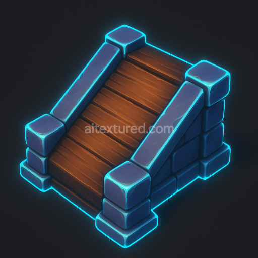 AI-Generated Seamless PBR Texture — generate a 3D stylized ramp with hand-painted textures for unity 3d object material…