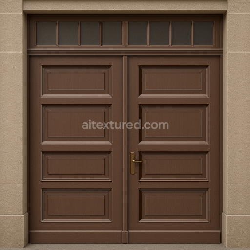 AI-Generated Seamless PBR Texture — Highly detailed, seamless, and front-facing PBR texture of a traditional double woo…