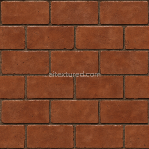 AI-Generated Seamless PBR Texture — Seamless 4K PBR texture of rustic rectangular ceramic tiles arranged in perfect hor…