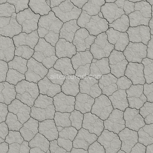AI-Generated Seamless PBR Texture — pale grey cracked skin
