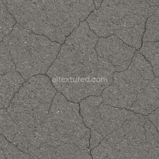 AI-Generated Seamless PBR Texture — ultra realistic gray asphalt, with small cracks, 8k, photorealistic