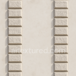 seamless AI-Generated Seamless PBR Texture — High-resolution front view of a classical stucco façade featuring vertical rows of… texture 8k free download PBR