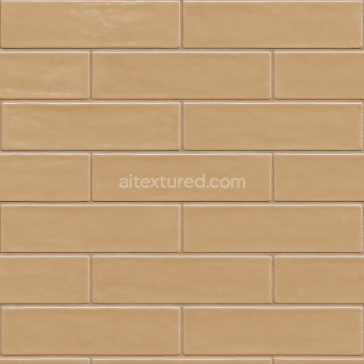 AI-Generated Seamless PBR Texture — generate 4*26 CM LIGHT BROWN TILES WITH GLOSS. its a light brown with the less amou…