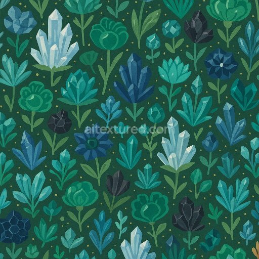 AI-Generated Seamless PBR Texture — I would love if you could create a crystalline prairie vibe, filled with otherworld…
