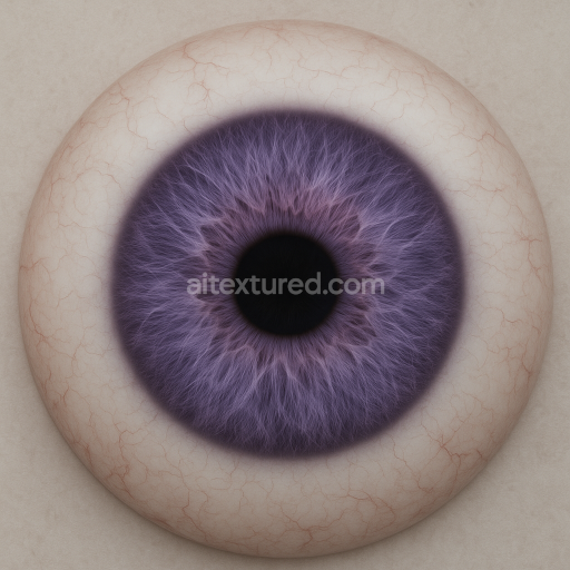 AI-Generated Seamless PBR Texture — Realistic human eye iris texture violet iris with visible red blood vessels scler…