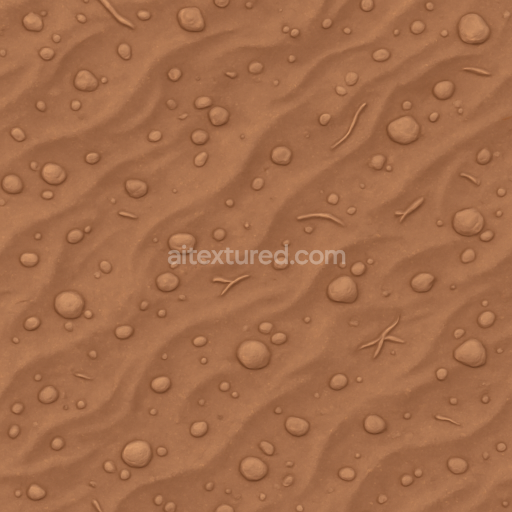 AI-Generated Seamless PBR Texture — A tileable texture of stylized garden soil soft brown tones.