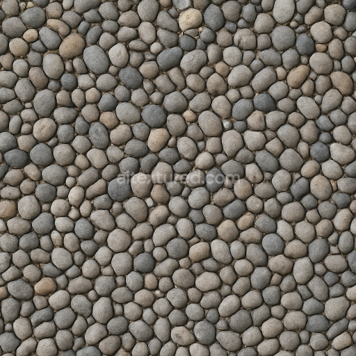 AI-Generated Seamless PBR Texture — seamles rounded small gravel