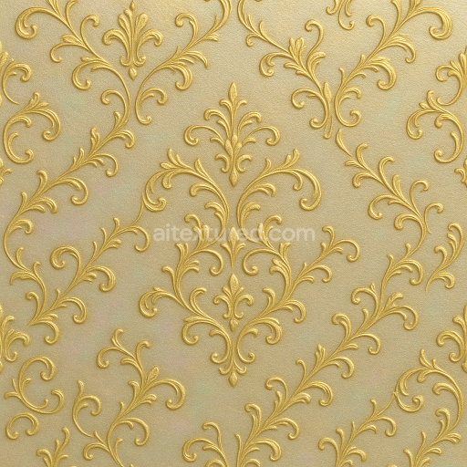 AI-Generated Seamless PBR Texture — texture, soft glow, metallic finish, elegant embossed details, premium golden patte…