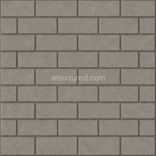 AI-Generated Seamless PBR Texture — sidewalk with gray bricks, brick widen at end and at start