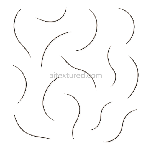 AI-Generated Seamless PBR Texture — several individual realistic male body hair strands slightly curved different len…