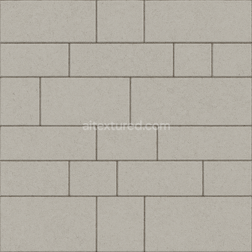 AI-Generated Seamless PBR Texture — light grey concrete pavement, with two different sized block: 40×20 and 60×20. Laye…