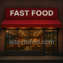 seamless AI-Generated Seamless PBR Texture — “Crie uma imagem PNG realista (1024x1024) da fachada de um restaurante fast food ge… texture 8k free download PBR