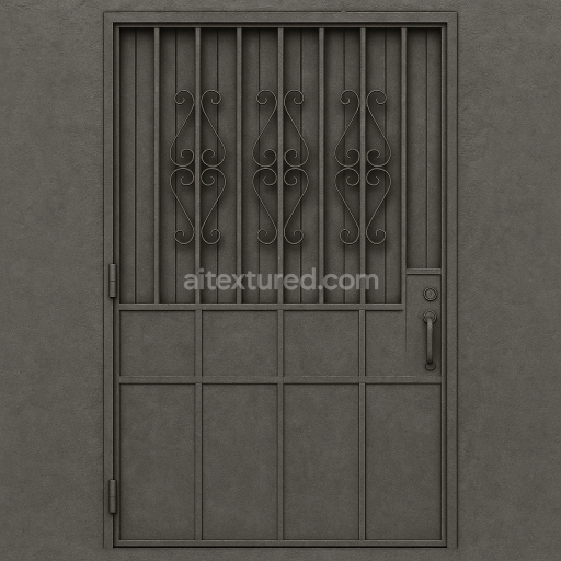 AI-Generated Seamless PBR Texture — I want a door like the ones in a Venezuelan neighborhood house, (I just want the do…