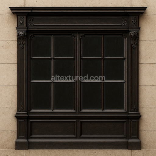AI-Generated Seamless PBR Texture — Create a seamless, ultra-detailed PBR texture (4096×4096 px) of a baroque-style woo…