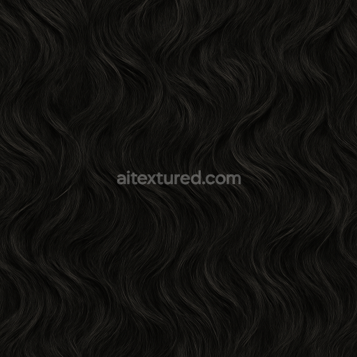 AI-Generated Seamless PBR Texture — black hair