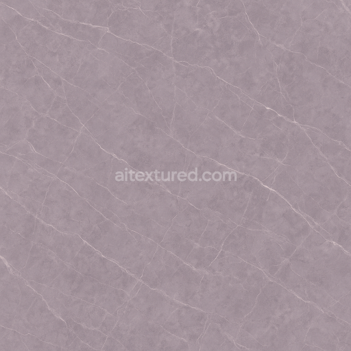 AI-Generated Seamless PBR Texture — Seamless texture of violet-gray marble, base tone in muted lavender with soft lilac…