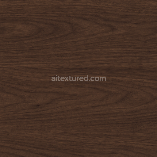 AI-Generated Seamless PBR Texture — Seamless tilable texture of walnut wood — dark brown fine grain matte finish.