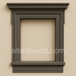 seamless AI-Generated Seamless PBR Texture — Seamless, perfectly front-facing texture of a neoclassical window surround in dark… texture 8k free download PBR