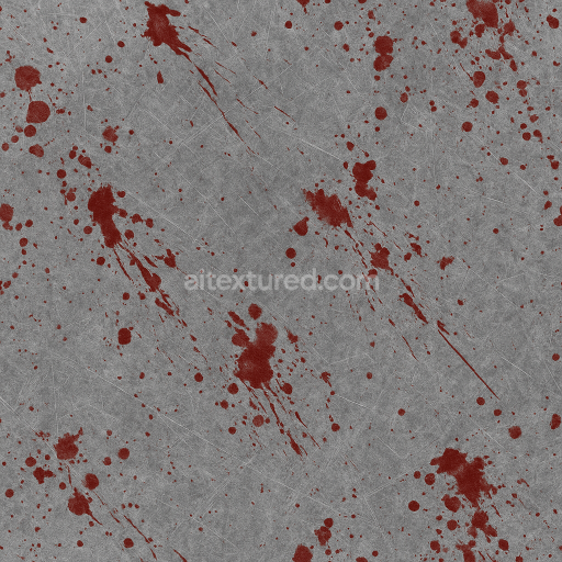 AI-Generated Seamless PBR Texture — grey shaved metal with blood marks like a butcher knife