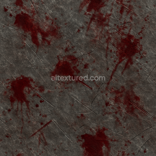 AI-Generated Seamless PBR Texture — a hunk of iron with marks and blood