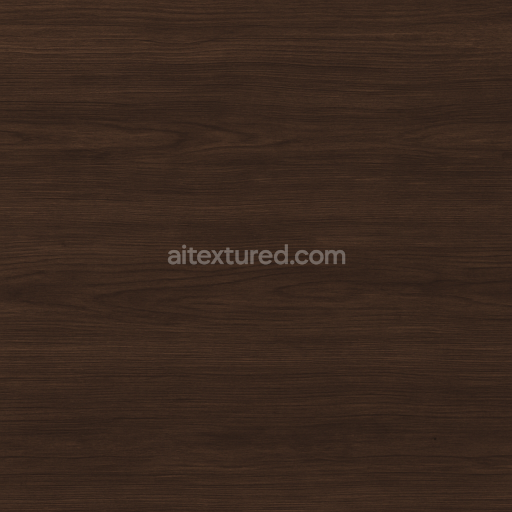AI-Generated Seamless PBR Texture — Seamless texture of dark brown wood material rich deep walnut tone subtle linear…
