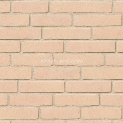 AI-Generated Seamless PBR Texture — Brick wall, with a pastel color