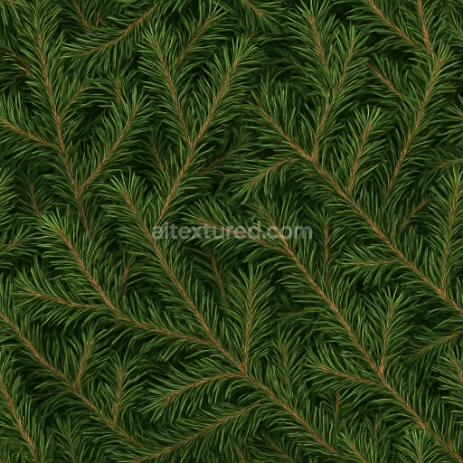 AI-Generated Seamless PBR Texture — pine tree branch
