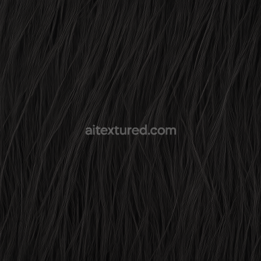 AI-Generated Seamless PBR Texture — ultra-realistic hair texture for 3D hair cards showing several thin overlapping ha…