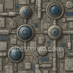 Generated seamless space station texture 1024x1024 PBR