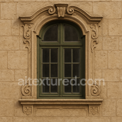seamless AI-Generated Seamless PBR Texture — A seamless, ultra-detailed PBR texture (4096×4096 px) of a baroque-style window int… texture 8k free download PBR