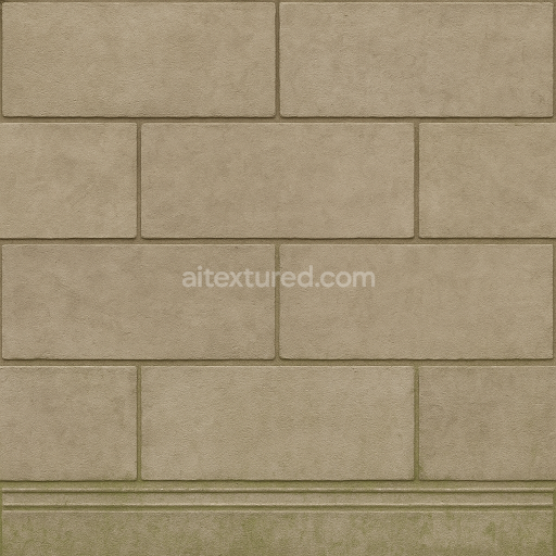 Preview — AI-Generated Seamless PBR Texture — Ultra-realistic seamless texture of a historic stone foundation typical of 19th-cen…