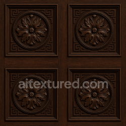 seamless AI-Generated Seamless PBR Texture — Seamless PBR texture of carved wooden door panel, made of dark polished oak, with o… texture 8k free download PBR