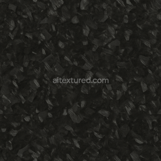 AI-Generated Seamless PBR Texture — dark forged carbon fiber, random small flakes, glossy but slightly rough, seamless