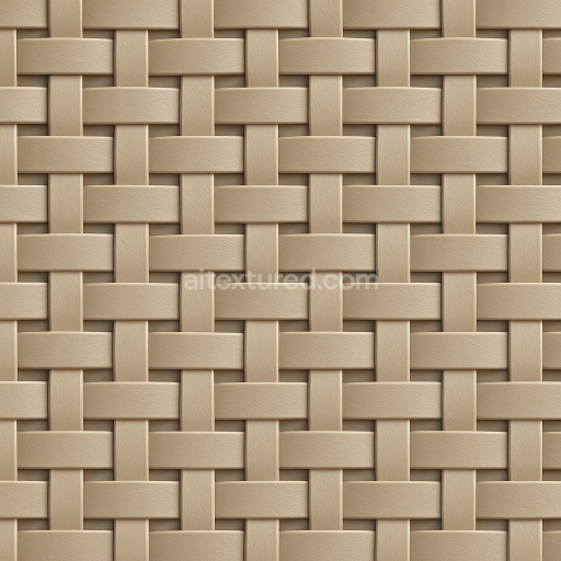 AI-Generated Seamless PBR Texture — Trama intrecciata sintetica con fili piatti disposti in schema regolare a incrocio…