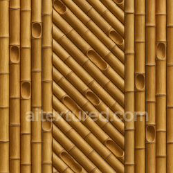 Generated seamless A seamless decorative wall with bamboo wood, of course all the bamboo must be cut in half and then the inside of the bamboo will become a decorative wall. Divide this wall into three parts, the two sides of the wall should be vertical and the middle part  texture 1024x1024 PBR