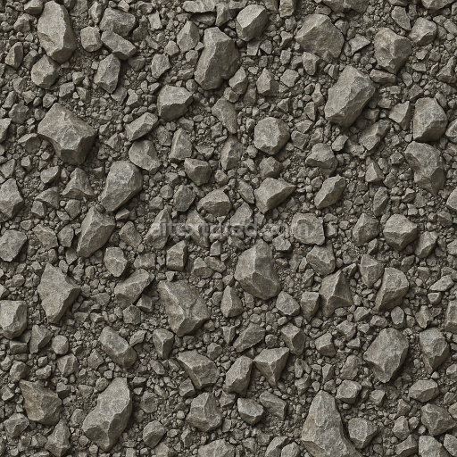AI-Generated Seamless PBR Texture — seamless random blasting stones