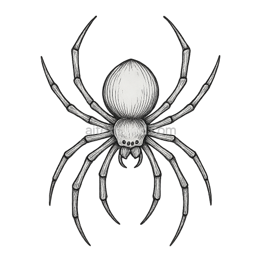 AI-Generated Seamless PBR Texture — &quot;spider tattoo design, black lines, transparent background, high detail, PNG, seaml…