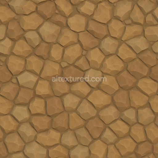 Preview — AI-Generated Seamless PBR Texture — Procedural low poly ground texture