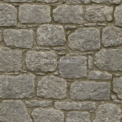 AI-Generated Seamless PBR Texture — Generate photorealistic tileable texture of a stone wall from an abbey in ireland