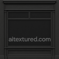 Generated seamless i need a narrow wooden storefront window without shadows in light black. The upper part should be partitioned in two parts texture 1024x1024 PBR