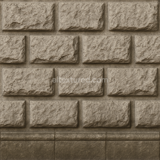 AI-Generated Seamless PBR Texture — Seamless tileable stone base texture inspired by 19th-century historicist architec…