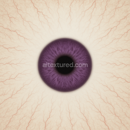 AI-Generated Seamless PBR Texture — Flat 2D eye texture for 3D model front view small violet iris with tiny black pup…
