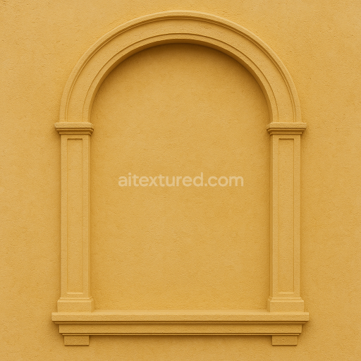 AI-Generated Seamless PBR Texture — Front-facing, seamless architectural texture of a historic window surround in warm…