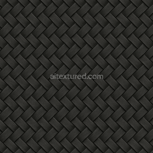 AI-Generated Seamless PBR Texture — A close-up photograph of a tightly woven material featuring a herringbone or basket…
