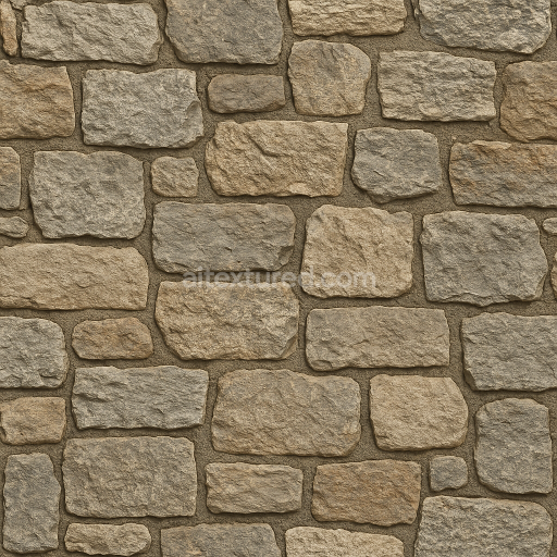 AI-Generated Seamless PBR Texture — stone basis of a european house